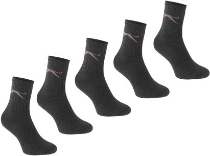 Slazenger 5 Pack Crew Socks Ladies