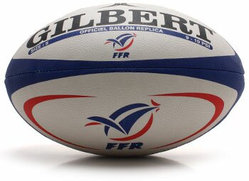 France - Ballon de Rugby Réplique Officiel Blanc/ Bleu Marine