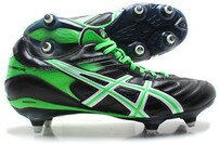 Lethal Tigreor 5 SG - Chaussures de Rugby Asics  Noir/Vert fluo/Blanc