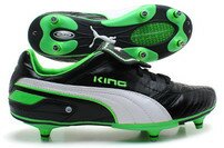 Puma King finale SG - Chaussures de Rugby Noir/Blanc/Vert