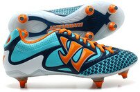 Warrior Skreamer S Combat SG - Chaussures de Foot  Bleu/Orange