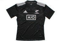 All Blacks Nouvelle Zélande Maori - Maillot de Rugby Manches Courtes Noir